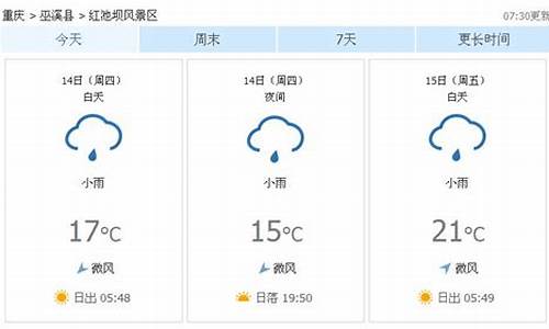 巫溪天气预报最新消息最新_巫溪县天气预报近七天